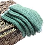 Muslin Burp Cloths 4 Pack Large 20" by 10" 100% Cotton 6 Layers Extra Absorbent and Soft by Synrroe - Image 3